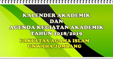 KALENDER AKADEMIK DAN AGENDA AKADEMIK TAHUN 2018/2019 KALENDER AKADEMIK DAN AGENDA AKADEMIK TAHUN 2018/2019