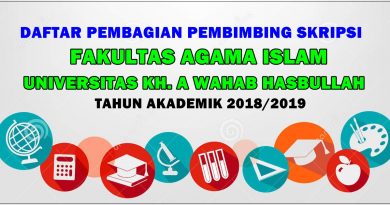 DAFTAR PEMBAGIAN PEMBIMBING SKRIPSI FAI UNWAHA TAHUN AKADEMIK 2018/2019 DAFTAR PEMBAGIAN PEMBIMBING SKRIPSI FAI UNWAHA TAHUN AKADEMIK 2018/2019