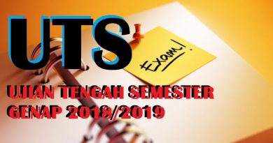PENGUMUMAN UJIAN TENGAH SEMESTER (UTS) GENAP TAHUN AKADEMIK 2018/2019 PENGUMUMAN UJIAN TENGAH SEMESTER (UTS) GENAP TAHUN AKADEMIK 2018/2019